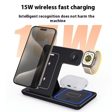 MASONARY™️ 3 In 1 LED Fast Wireless Charger Stand Foldable Charging Station