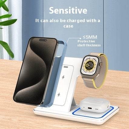 MASONARY™️ 3 In 1 LED Fast Wireless Charger Stand Foldable Charging Station